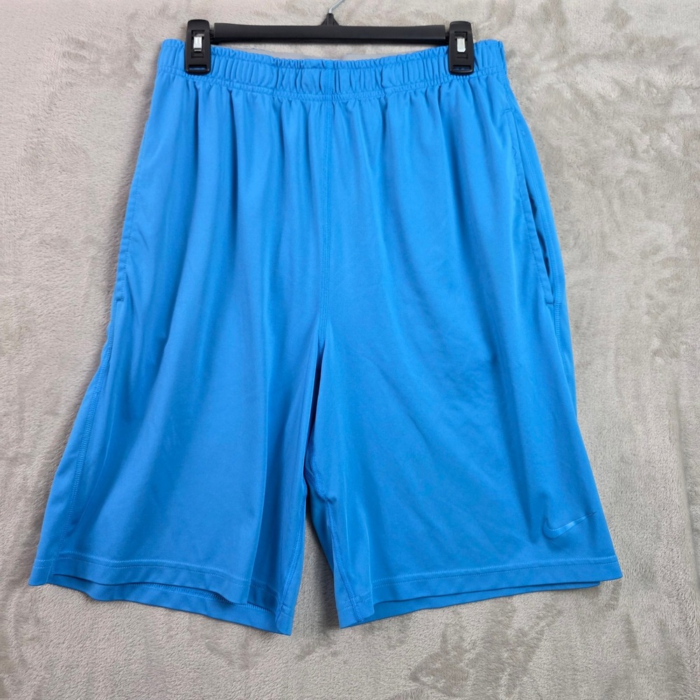 Nike Dri-FIT Mens Athletic Training Shorts Blue Size Large 475647-415